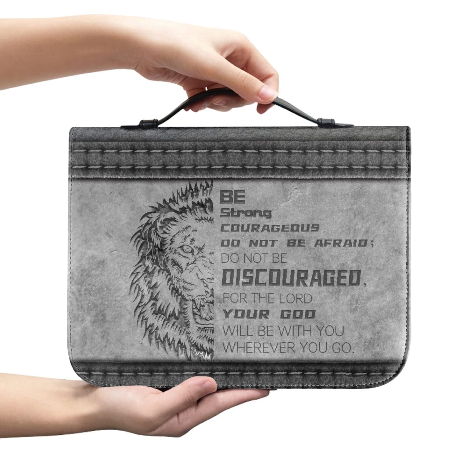 Custodia Per Bibbia Con Cerniera Dajingkj - Borsa Porta Libri Chiesa Con Manici E Tante Tasche - Foto 7