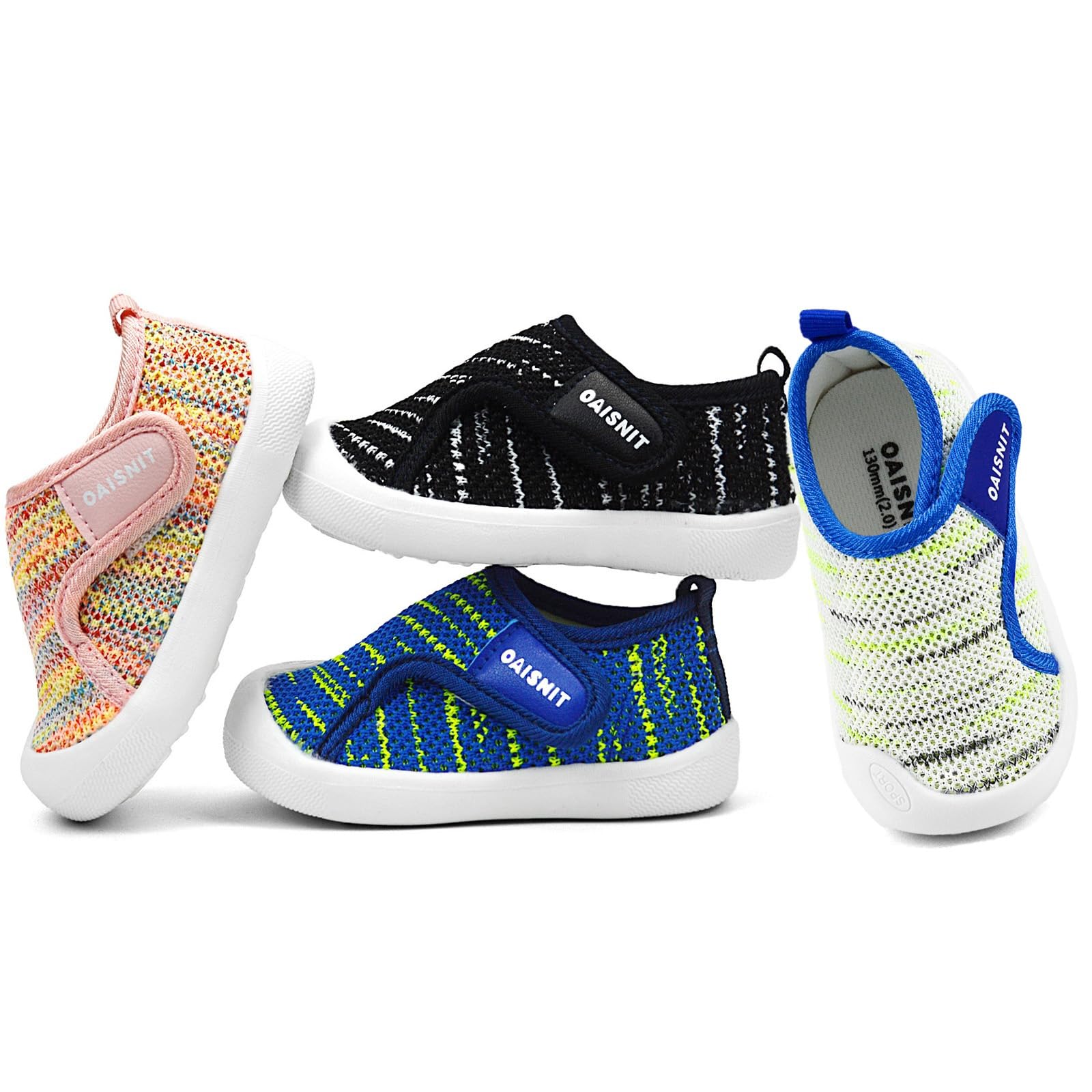 Baby Boy Girl Shoes Lightweight Breathable Toddler Mesh Sneakers Beach Water Shoes Non-Slip First Walking Shoes 6 9 12 18 24 Months(12-18 Months, 2-White)