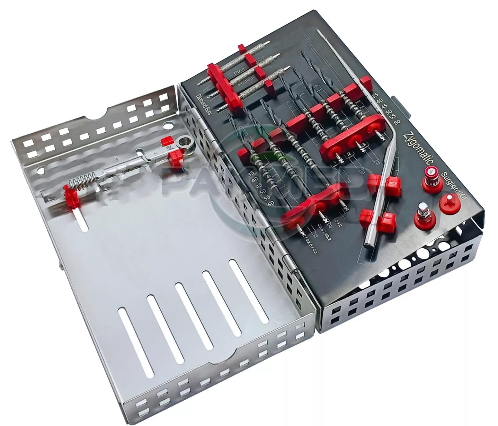 MEDESA Dental Implant Zygomatoc Kit For zygomatic implant placement zygomatic implant socket preparation Zygoma Bone Zygomatic Implant kit Depth Gauge & Torque Wrench