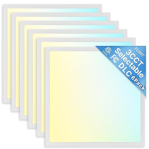 FLSNT 2x2 LED Flat Panel Light (6-Pack),Adjustable 20W/30W/35W & 3CCT