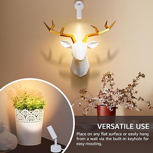 Miniatura 3 de SUNVIE Focos LED para interiores de 3 W, focos de luz interior con función de memoria, 3000 K4000 K5000 K, iluminación ascendente interior de 120 V,