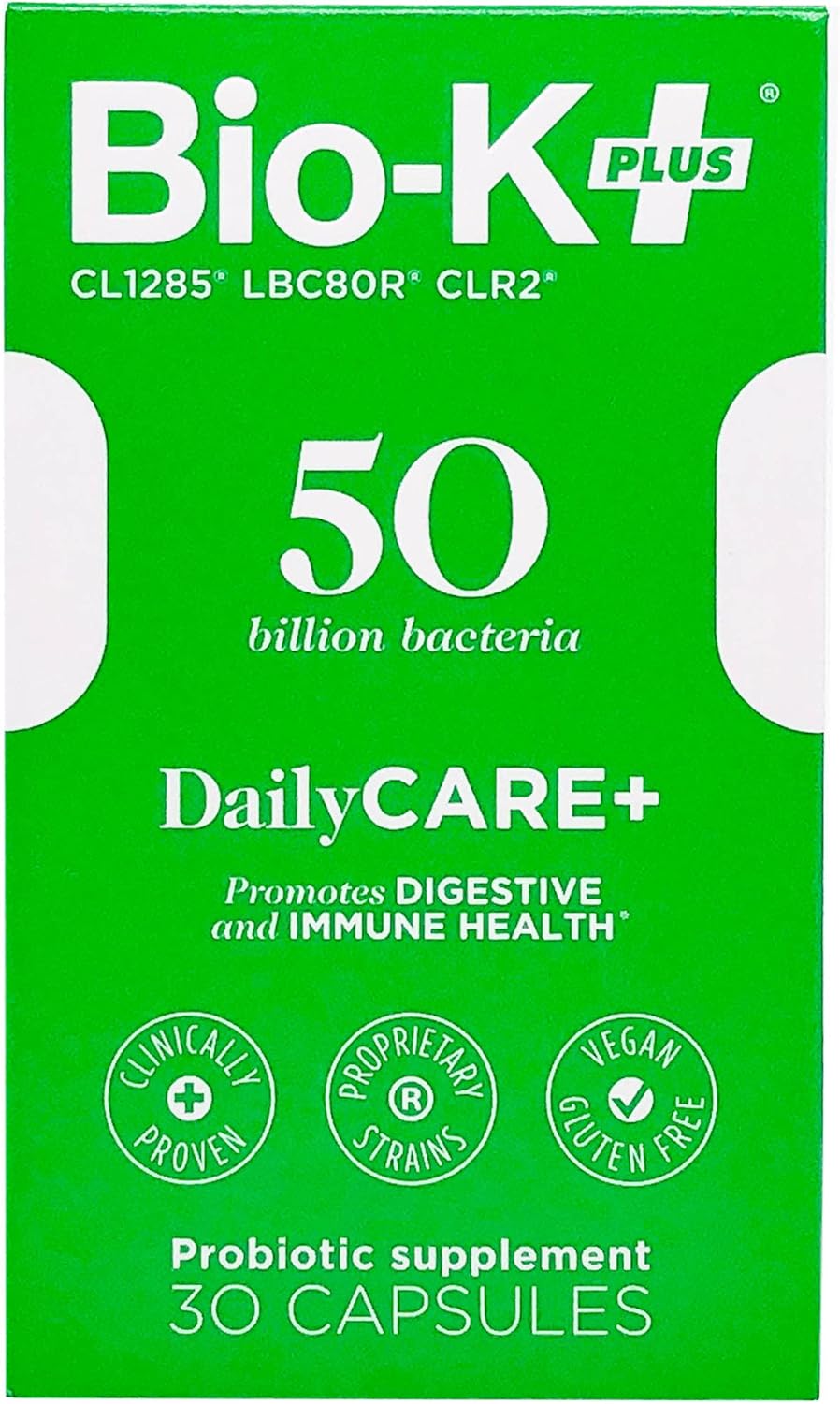 Bio-K Plus, Dailycare 50 Billion Probiotics, 30 Count