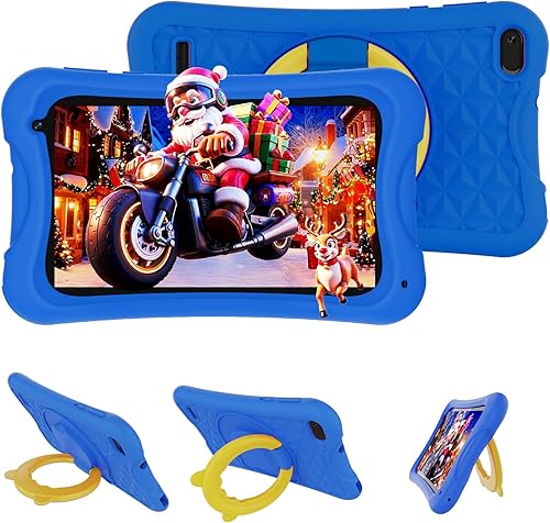 Digliand Tablet Android Kids de 7 pulgadas, Android 13, procesador de cuatro núcleos, 4 GB+32 GB, aplicaciones educativas preinstaladas, cámaras