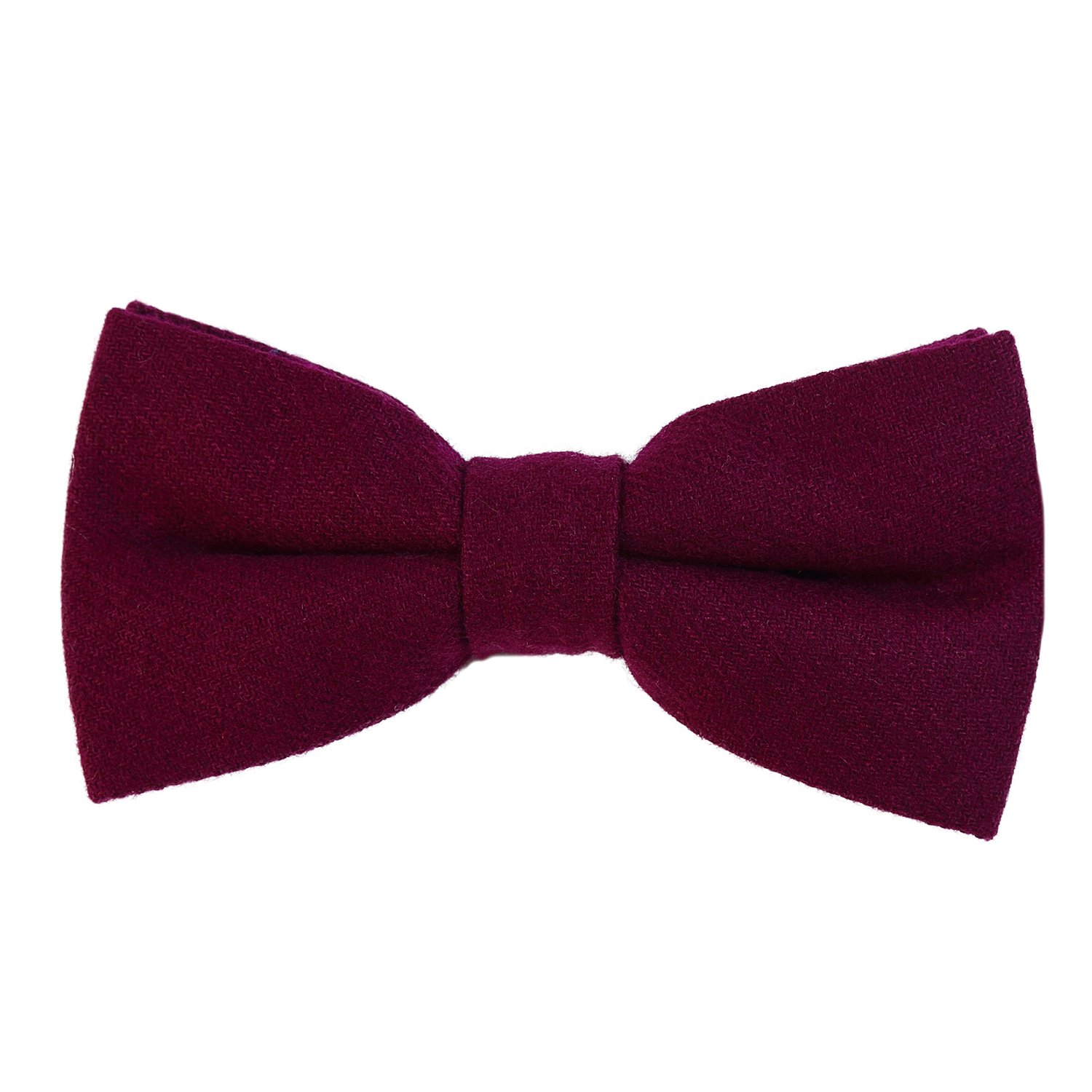 DonDon Men’s cotton bow tie 4.72 x 2.36-12 x 6 cm already tied and completely adjustable - berry