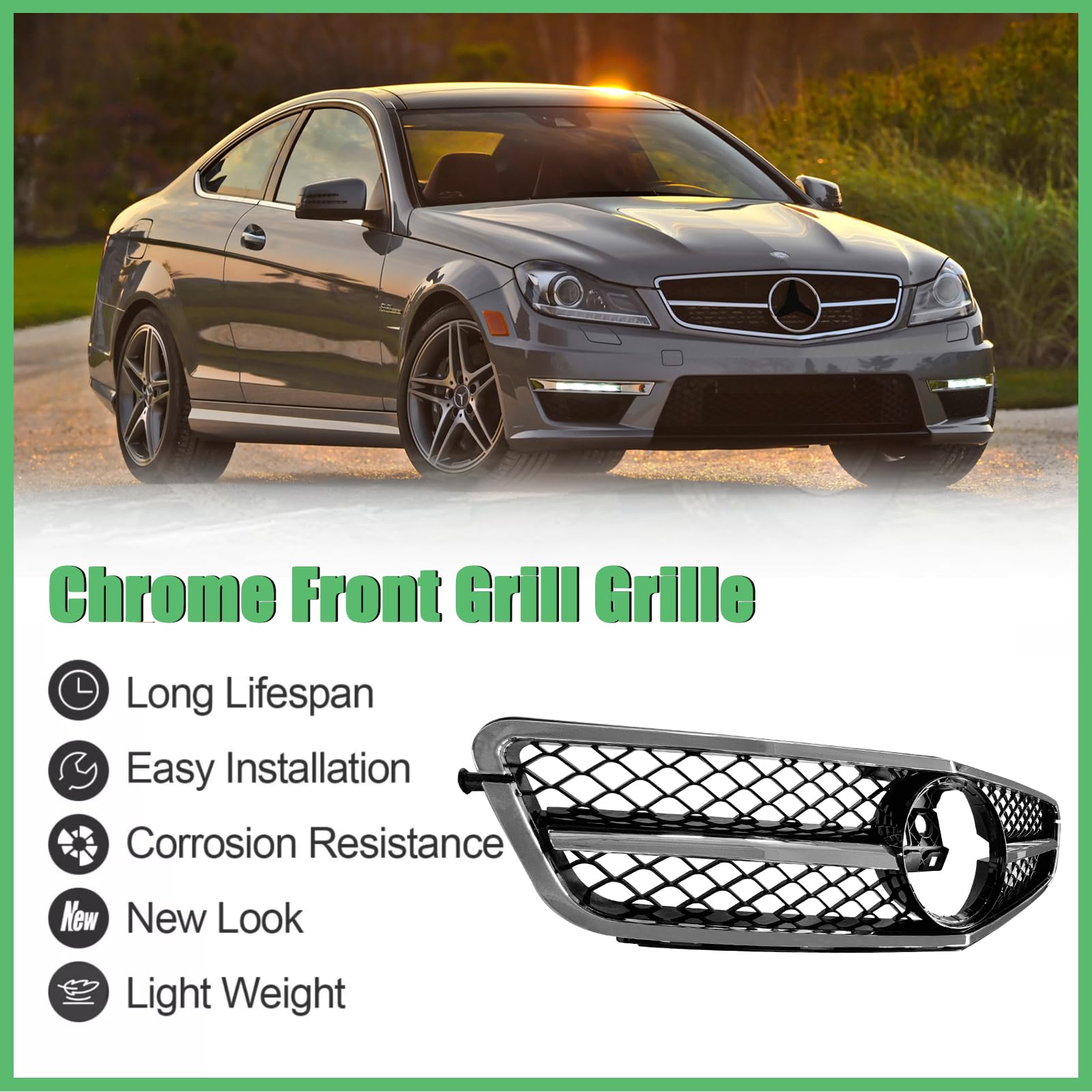 Mercedes-Benz Ｃ CLASS チョロQ MATMACRO Grille For Mercedes Benz W204 C Class C250 C300 C350 AMG