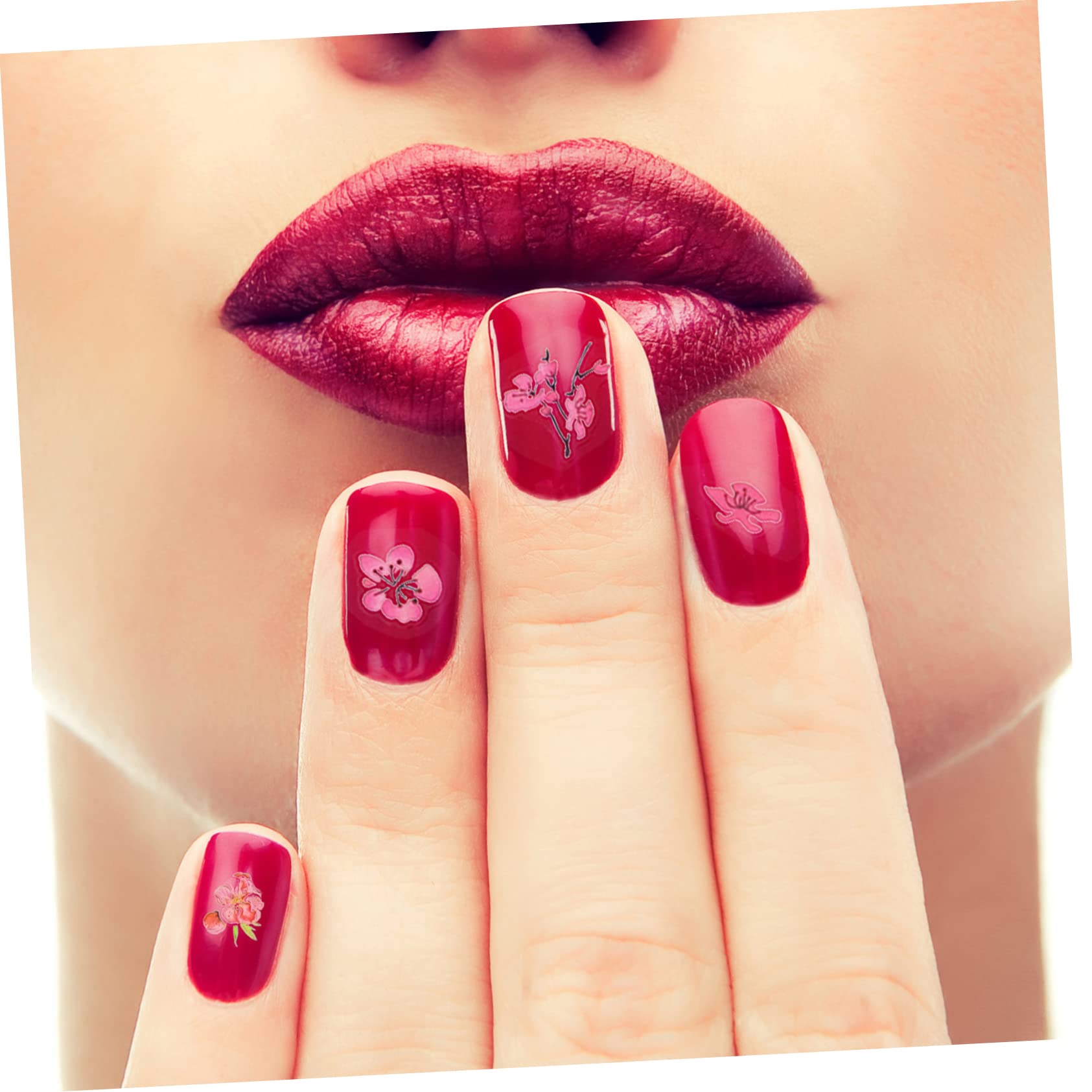 40 Fogli Adesivi Per Unghie Floreali Se Stesso- Arte Decalcomanie Per Unghie Floreali Per Nail Art Kit Per Unghie Applicazione Per Unghie 3d Fiore Di Pesco Etichetta Cursore