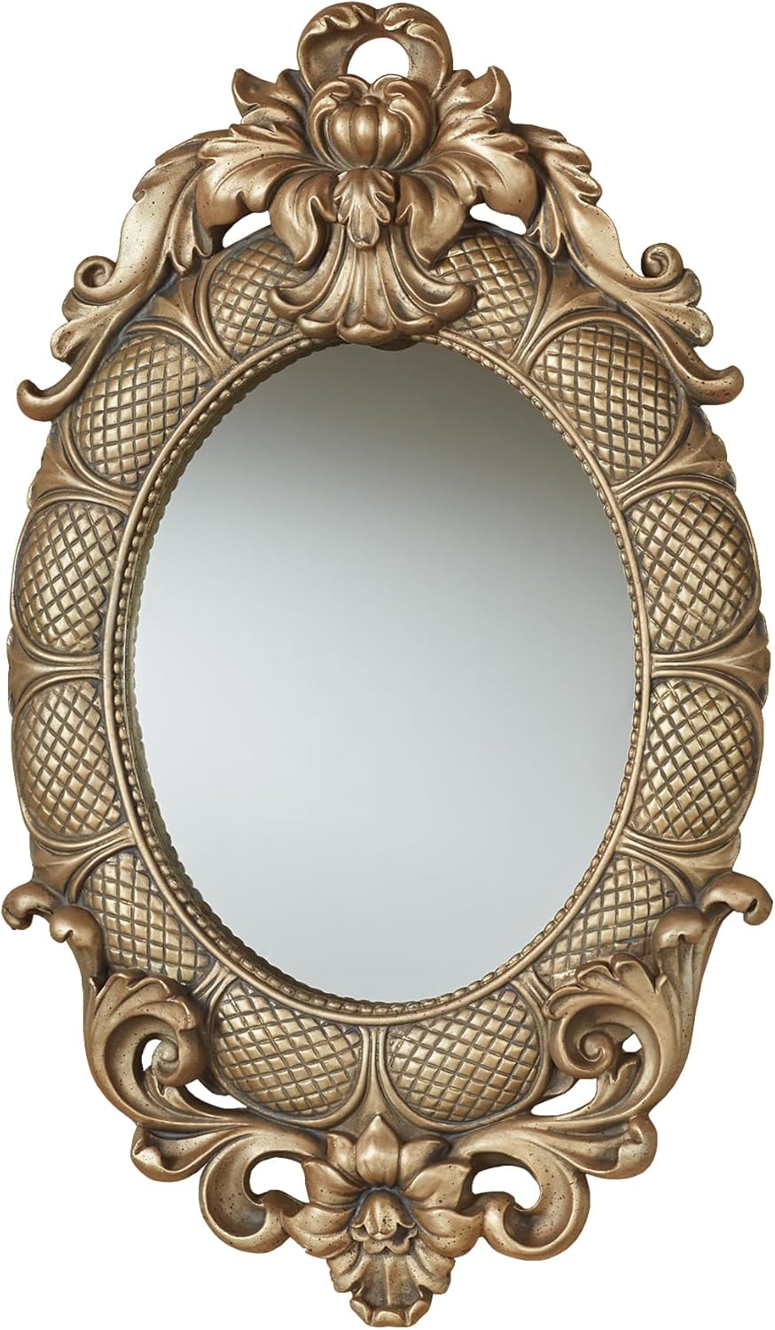 Touch of Class Calissa Oval Vintage Wall Mirror Satin Gold | Victorian Style Decor for Bedroom, Living Room, Bathroom