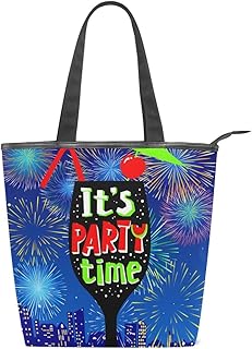 Bolsa feminina de lona, durável, para coquetéis, festas, compras, bolsa de ombro