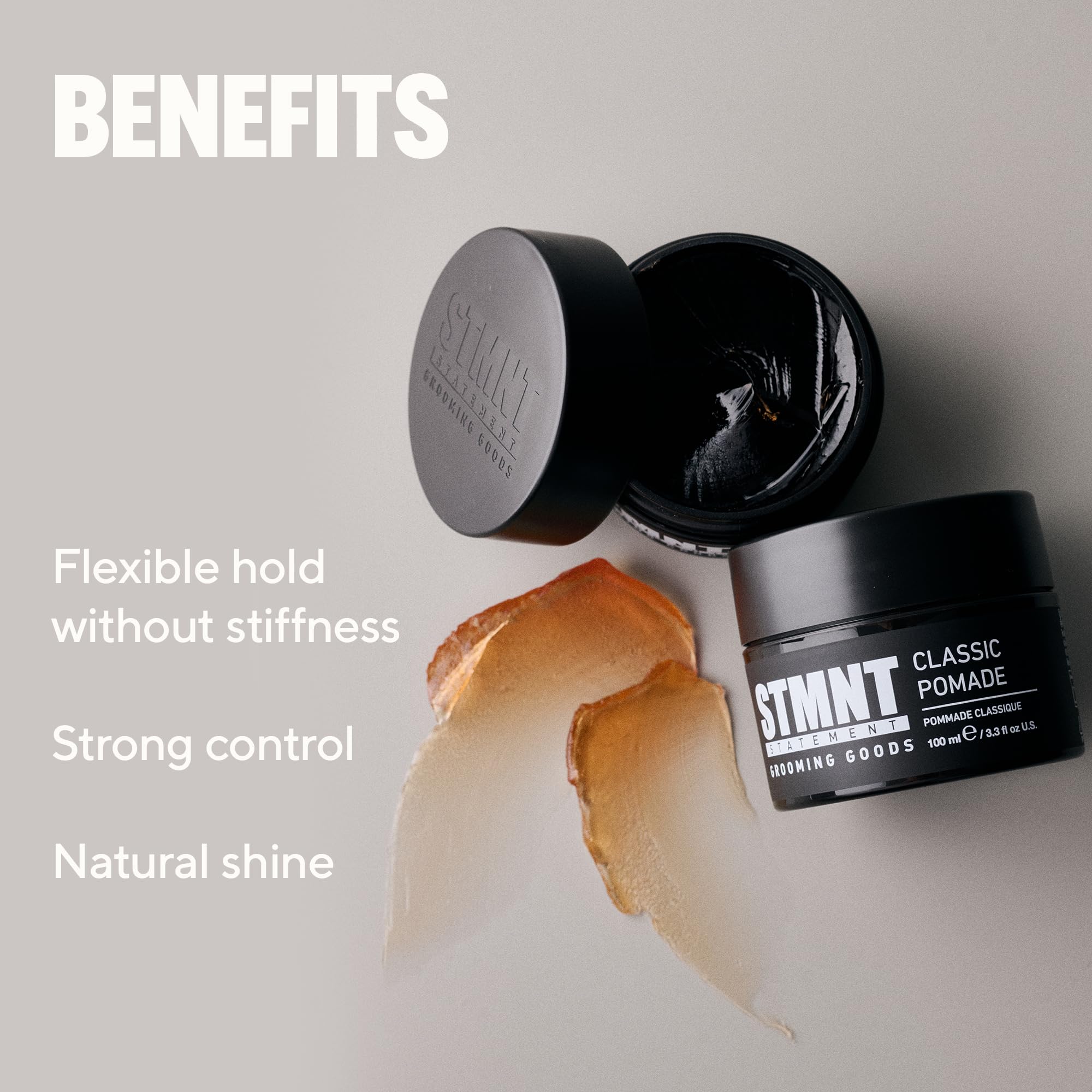 STMNT STATEMENT GROOMING GOODS Classic Pomade 100ml | Natürlicher Glanz | Starker Halt | Leicht auswaschbar