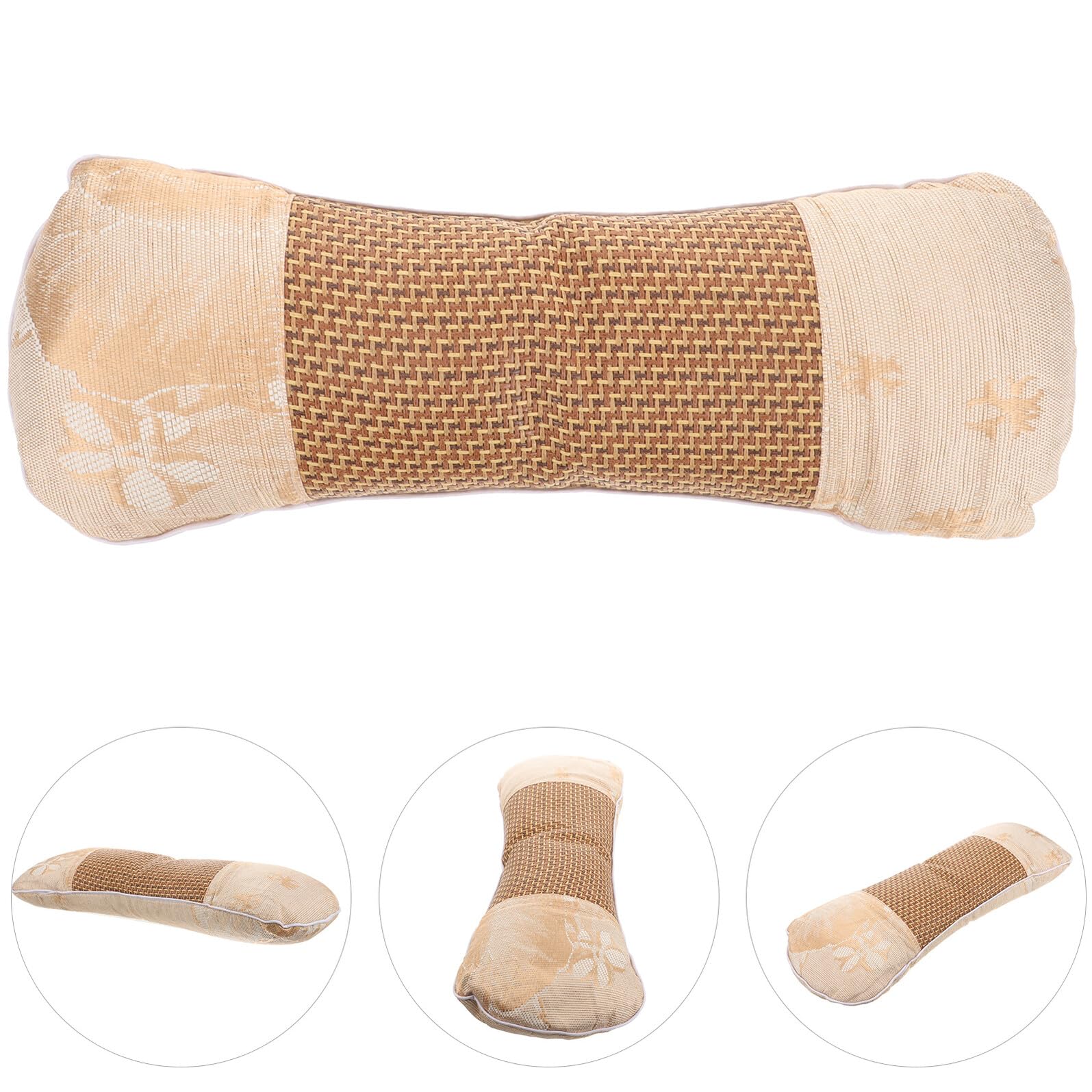 Nackenrolle zum Schlafen aus EIS Silk mit Baumwolle Sanfte Nackenstütze und Waschbare Kissenrolle für Sommerurlaub und Erholsamen Schlaf