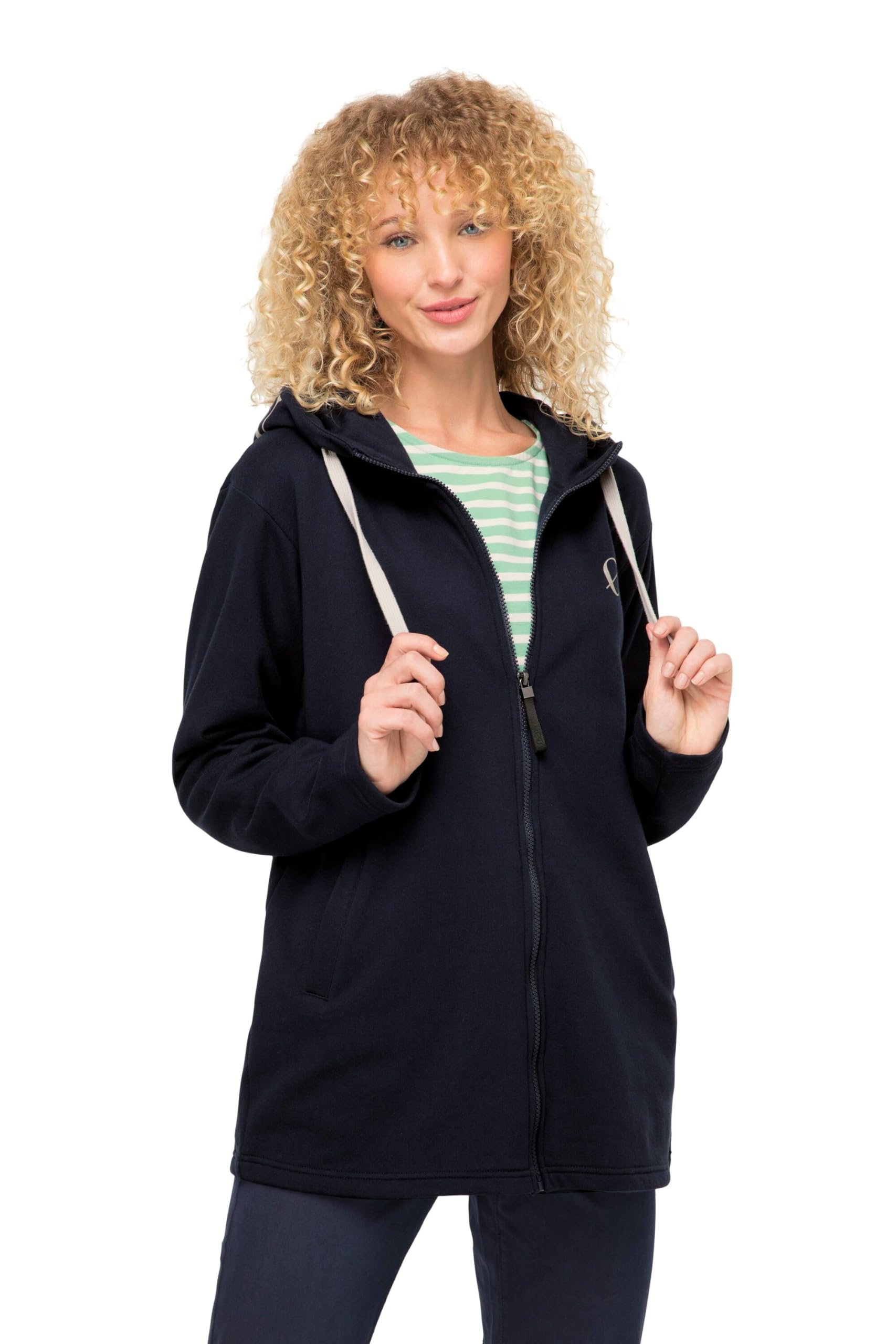 Laurasøn Hoodiejacke, extra lang, Kapuze, Langarm 822189