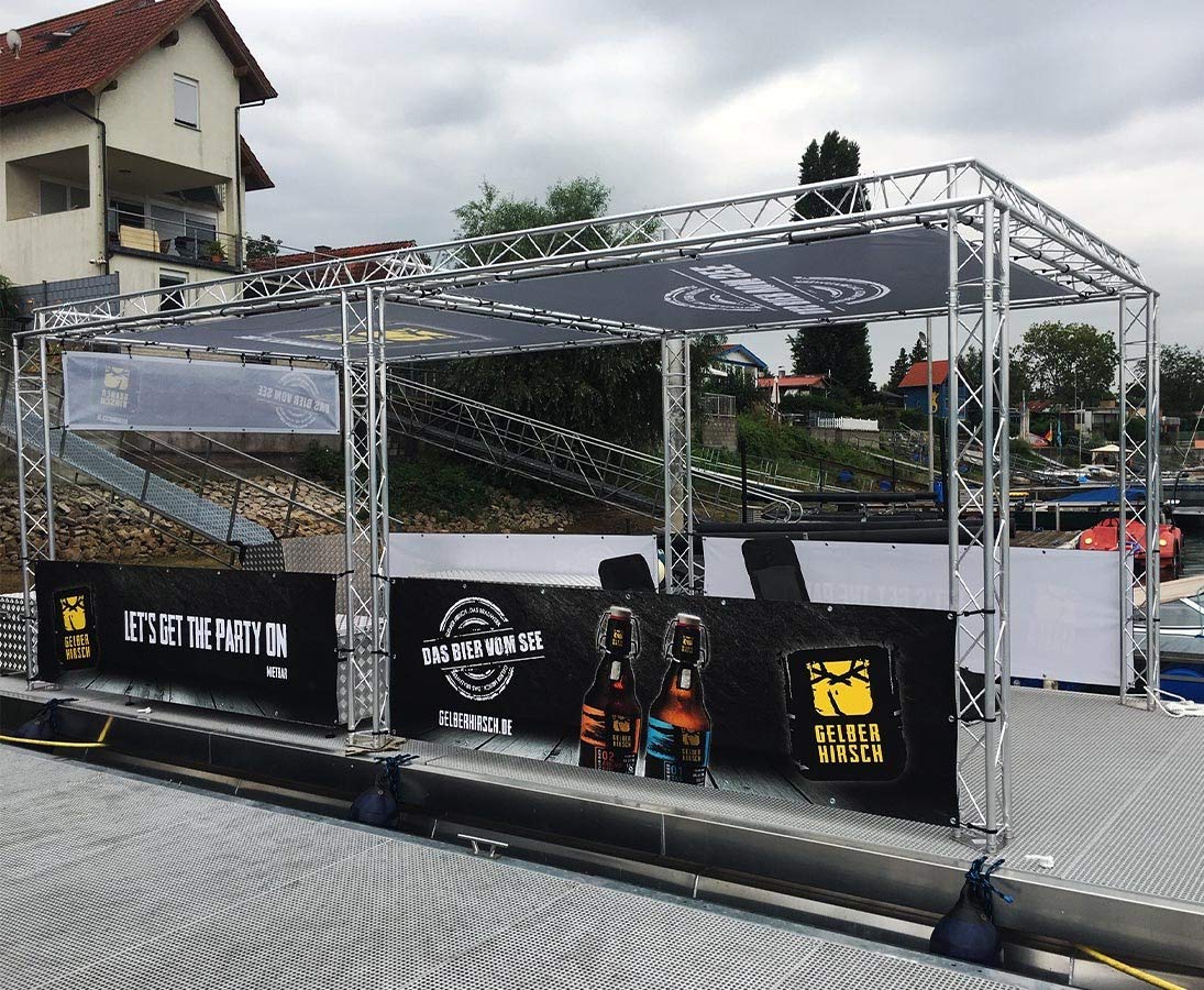 Alu System Trussing AST, Traverse 3 Punkt, Deko Truss, 2 Wege Eck 90°