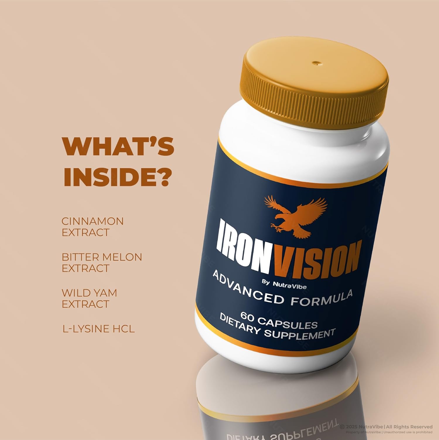 (3 Pack) Iron Vision Capsules – IronVision Premium Eye Health Supplement | Natural Ingredients for Clear, Healthy Eyes, Comfort & Vision Support | Easy-to-Take Pills, Non-Habit Forming (180 Capsules)
