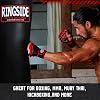Bolsa pesada Ringside 100 lb Powerhide para boxeo, MMA, Muay Thai y kickboxing, rellena suave con forro de espuma, incluye cadena y eslabón giratorio, negra 4