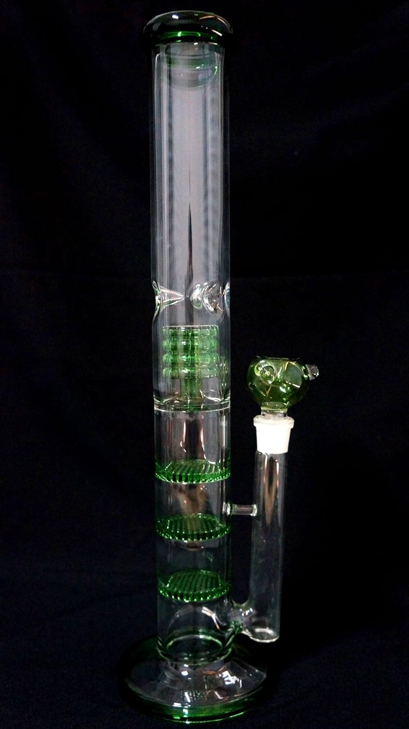 Rora Straight Glass Bongs Height 17in Three Layers