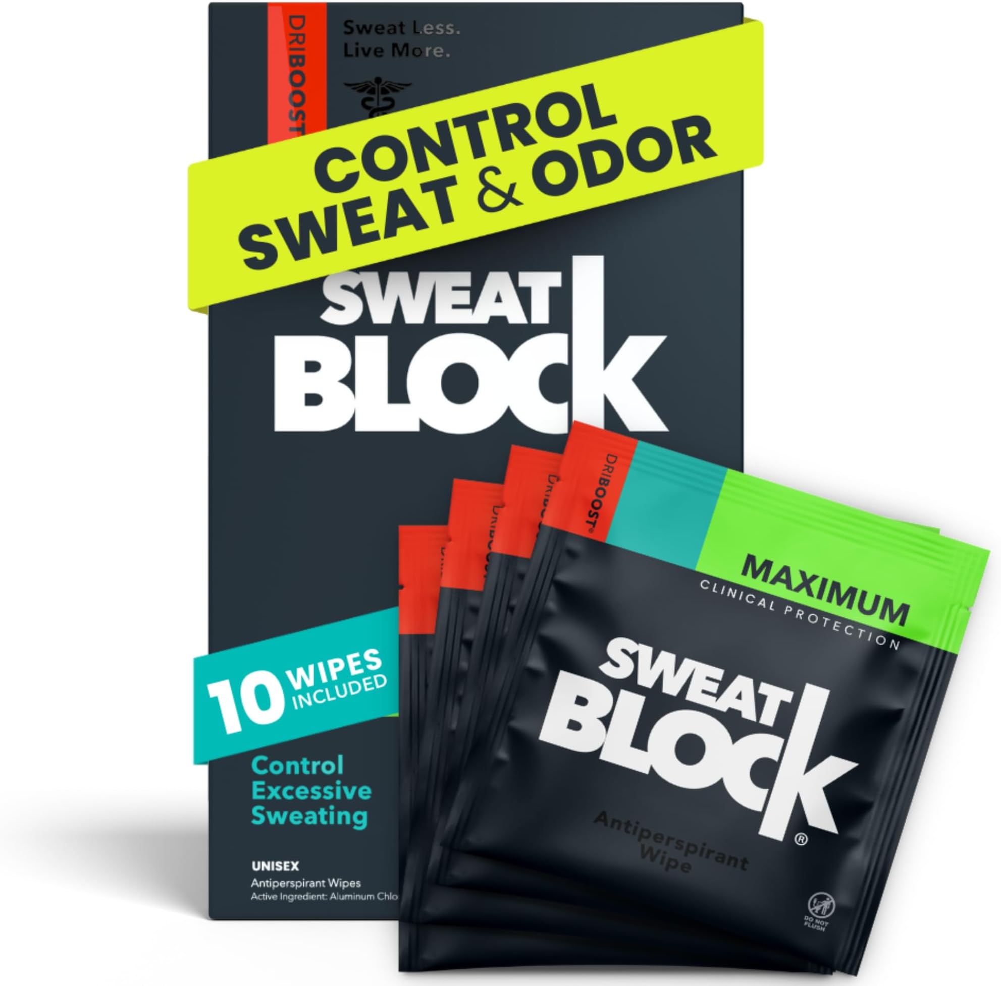Sweat Block High Strength Antiperspirant Pads 8 Weeks' Supply