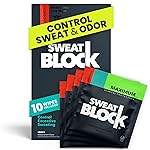 SweatBlock Clinical Strength Antiperspirant Wipes for Men Women Excessive Sweat Protection Hyperhidrosis Treatment Stops Underarm Perspiration Up to 7 Days Includes 10 Individually Wrapped Sweat Wipes