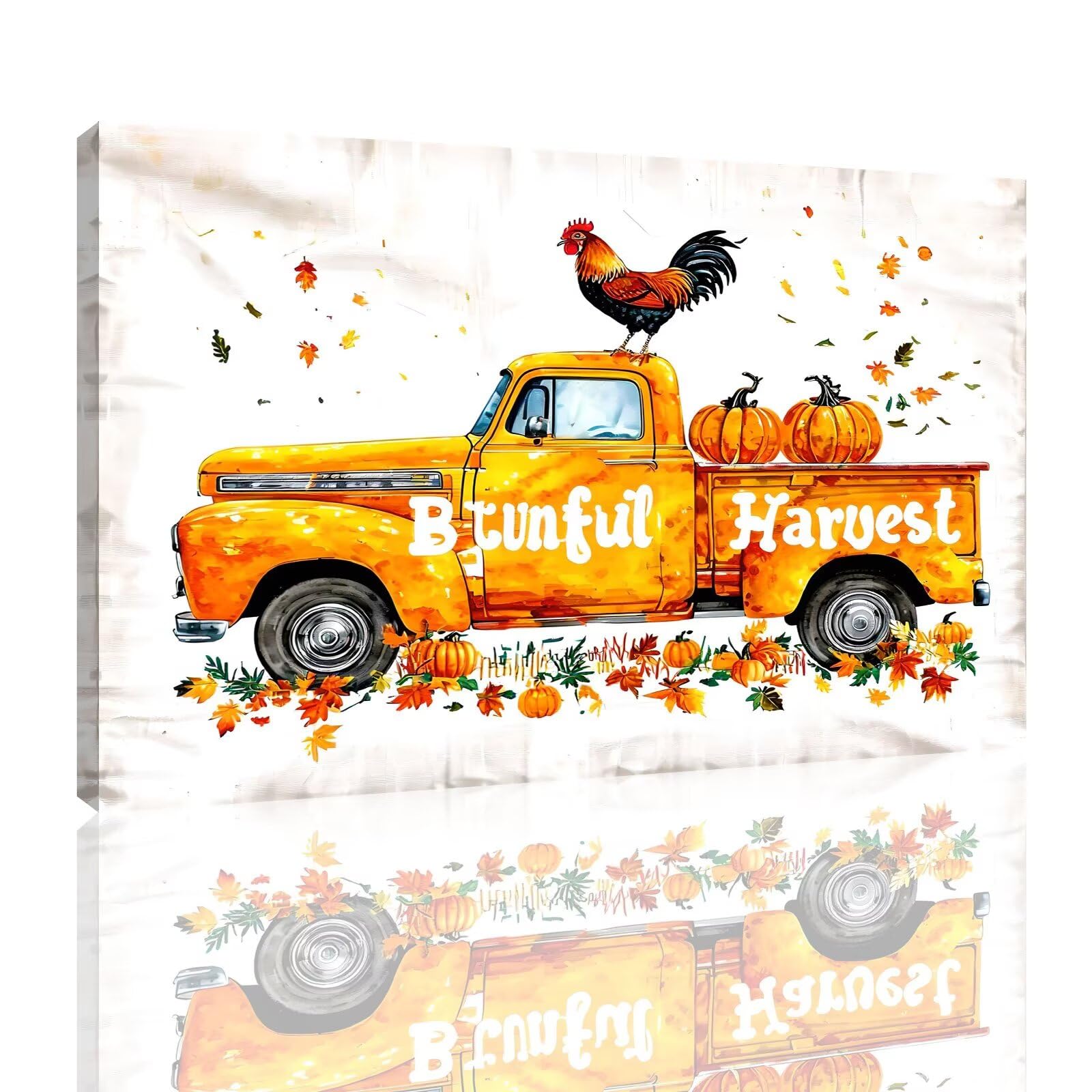 Malen Nach Zahlen Erwachsene Halloween Paint by Numbers LKW Malen Nach Zahlen mit Rahmen 60x80cm DIY Handgemalt Ölgemälde Set Mit 3 Pinseln und Acrylfarbe, Knitterfreie Leinwand,Deko Wohnzimmer,kk-377