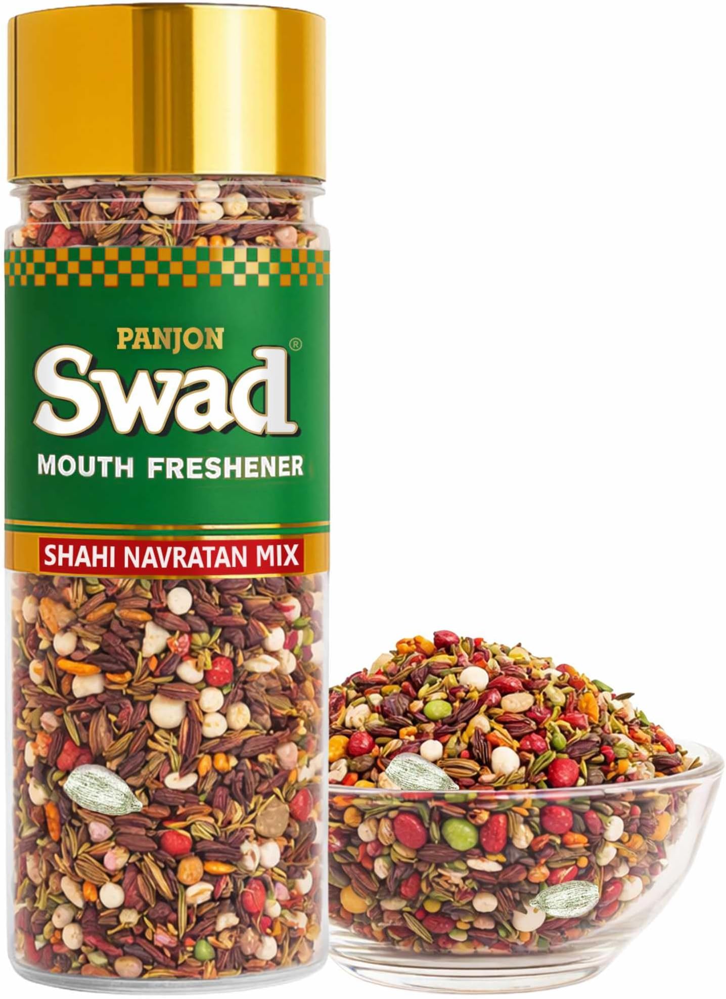 Panjon Swad Navratan Mix Mukhwas (Pack Of 1 X 140 Grams) | Digestive Mouth Freshener | Hygienically Packed Traditional Pachak | Tasty Mouthfresheners | After-Meal Snack | Dry Mukhwas.