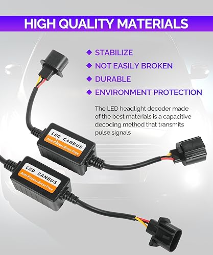 Miniatura 4 de Decodificador de faros delanteros LED, H139008 H1H3 H11H8H9 9006HB49012, decodificador de errores de advertencia, condensadores de cancelador,