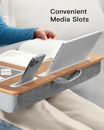 Vista 16 de HUANUO - Escritorio portátil. Se adapta a laptops de hasta 17 pulgadas, almohadilla de muñeca integrada, para laptop, MacBook, tablet; soporte