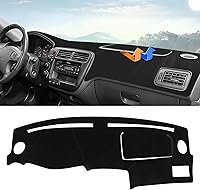 Vista 35 de Autorder - Tapete para salpicadero para 2007-2013 Chevy Chevrolet Silverado/GMC Sierra con dos guanteras, accesorios, cubierta de salpicadero