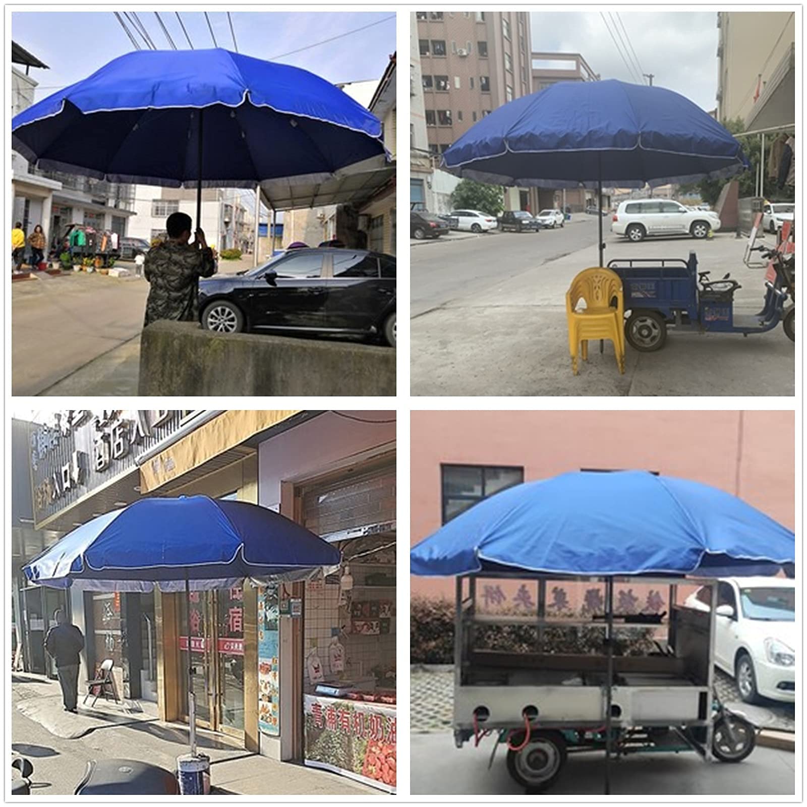 Parasol ogrodowy Duży parasol ogrodowy, okrągły parasol tarasowy, parasol balkonowy z ochroną UV Upf50+, odpowiedni do straganów komercyjnych, plaż, grillów, kempingów