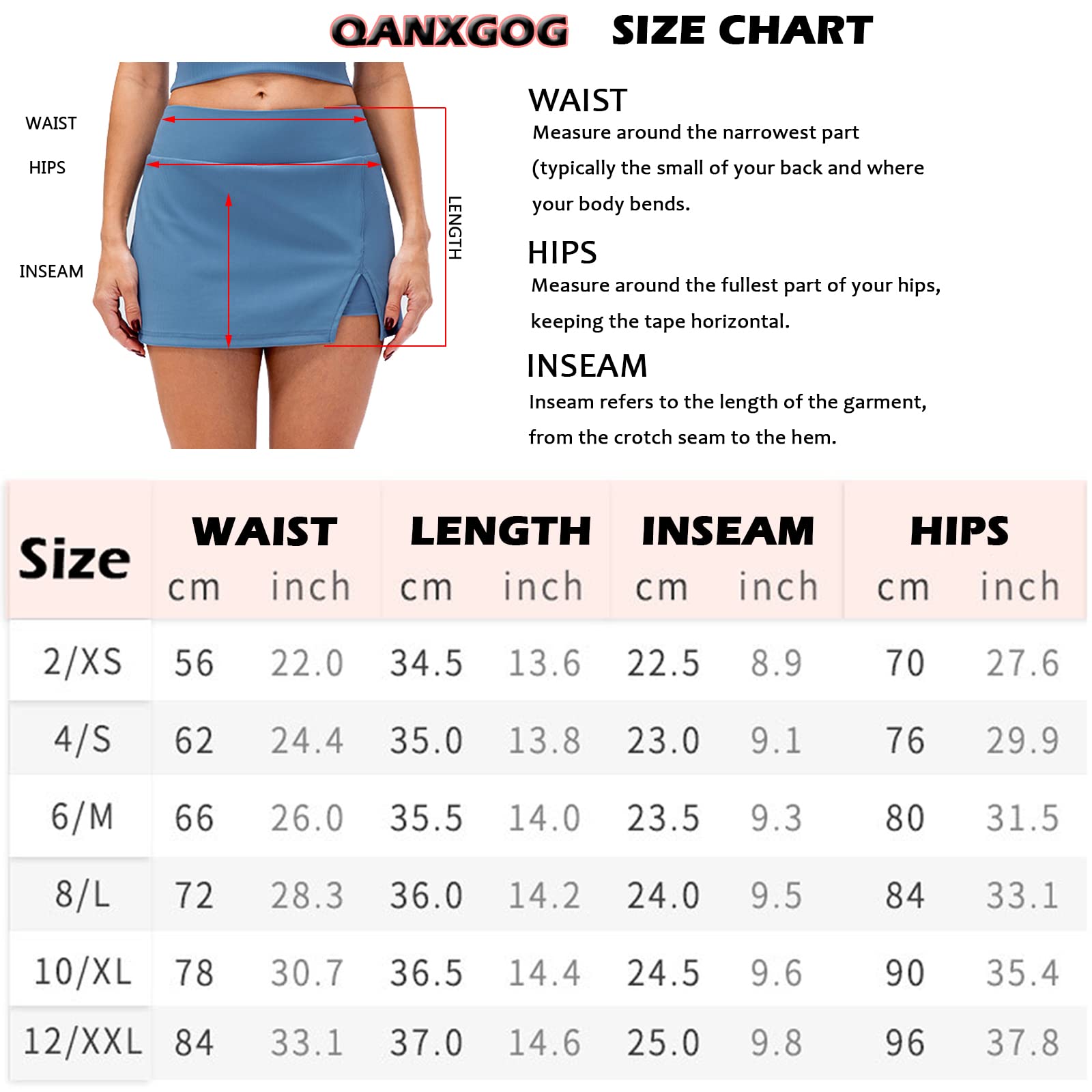 Tennisrock Damen Tennis Skort Damen, Sport Skorts Tennisrock Hosenrock Outdoor Sommerrock mit Tasche & Innenhose