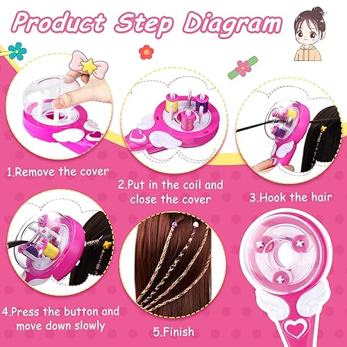 Miniatura 3 de Máquina automática para trenzar el cabello, máquina eléctrica de trenzas para niños y niñas, máquina trenzadora, torcido, herramientas para trenzar