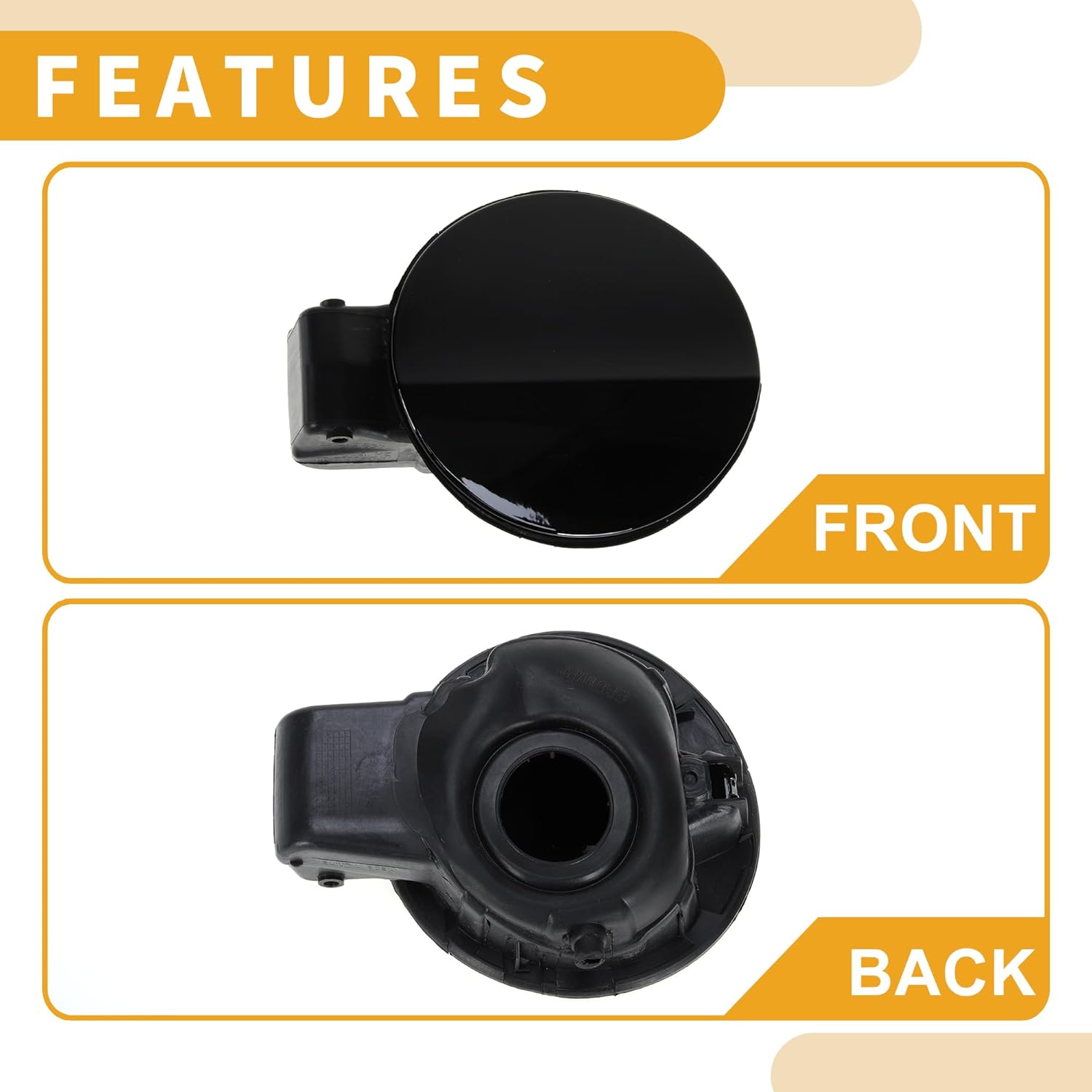 Fuel Tank Door Cap for Volkswagen Passat B6 2006-2011 Fuel Filler Flap Cover Bolt Type No.3C5809857A Black ABS