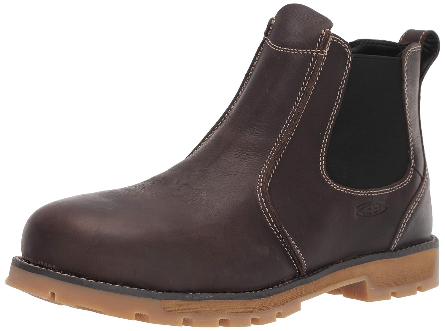 KEEN Utility Men's Seattle Romeo Mid Height Alloy Toe Pull On Work Shoes, Cascade Brown/Gum, 15 Wide - Review, Price and Buying Guide