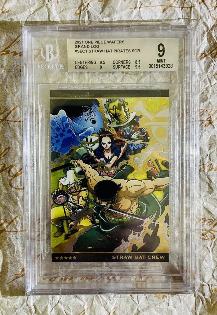 Amazon.co.jp: BGS 9 鑑定 ワンピースカード 麦わらの一味 