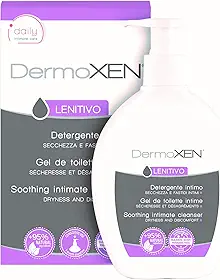Dermoxen Limpador hidratante íntimo feminino. Sabonete íntimo ideal para secura, vermelhidão e coceira mesmo durante a menopausa. Com Aloe Vera. Testado em níquel. 200 ml