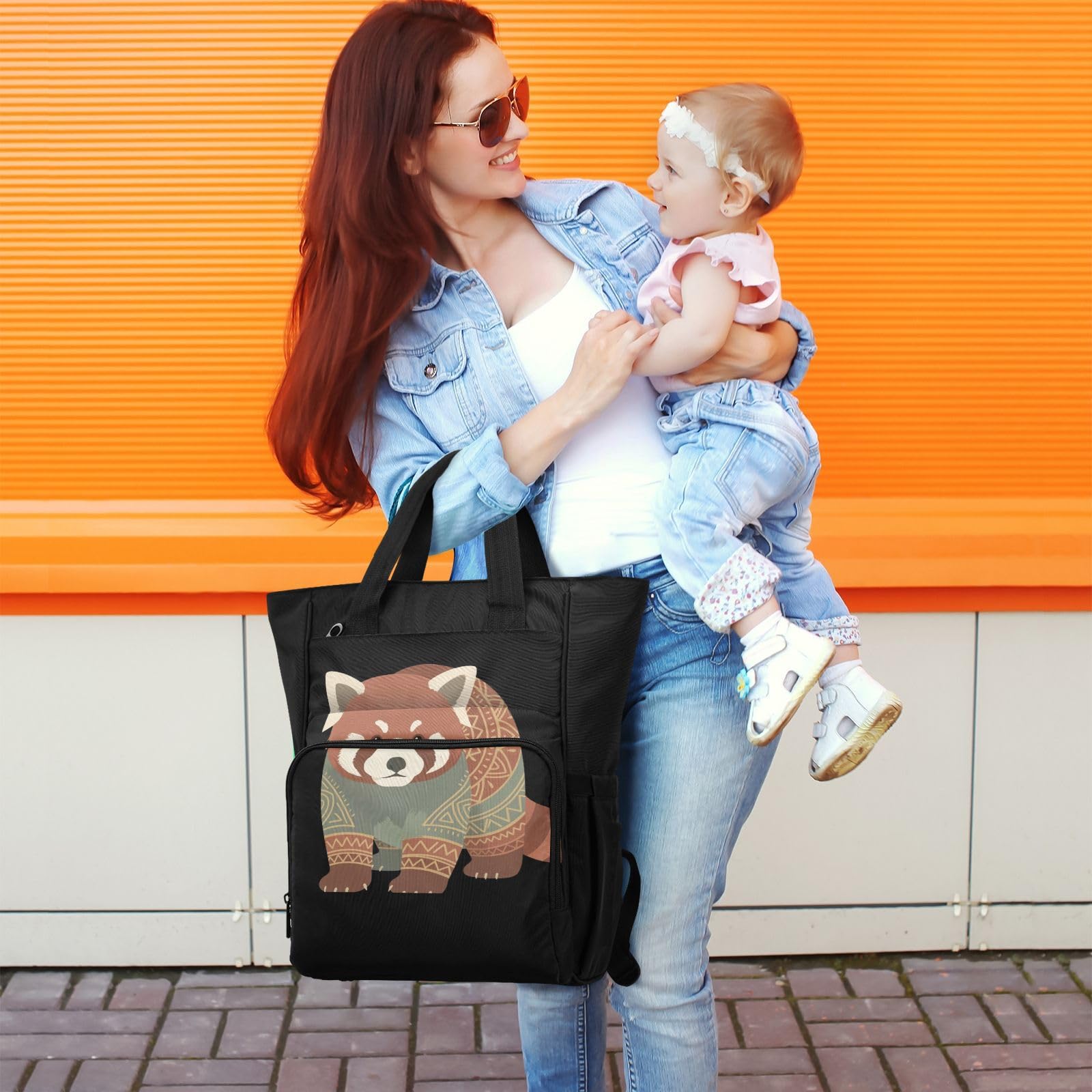 GuoChe Dobby - Mochila para pañales de nailon con múltiples bolsillos