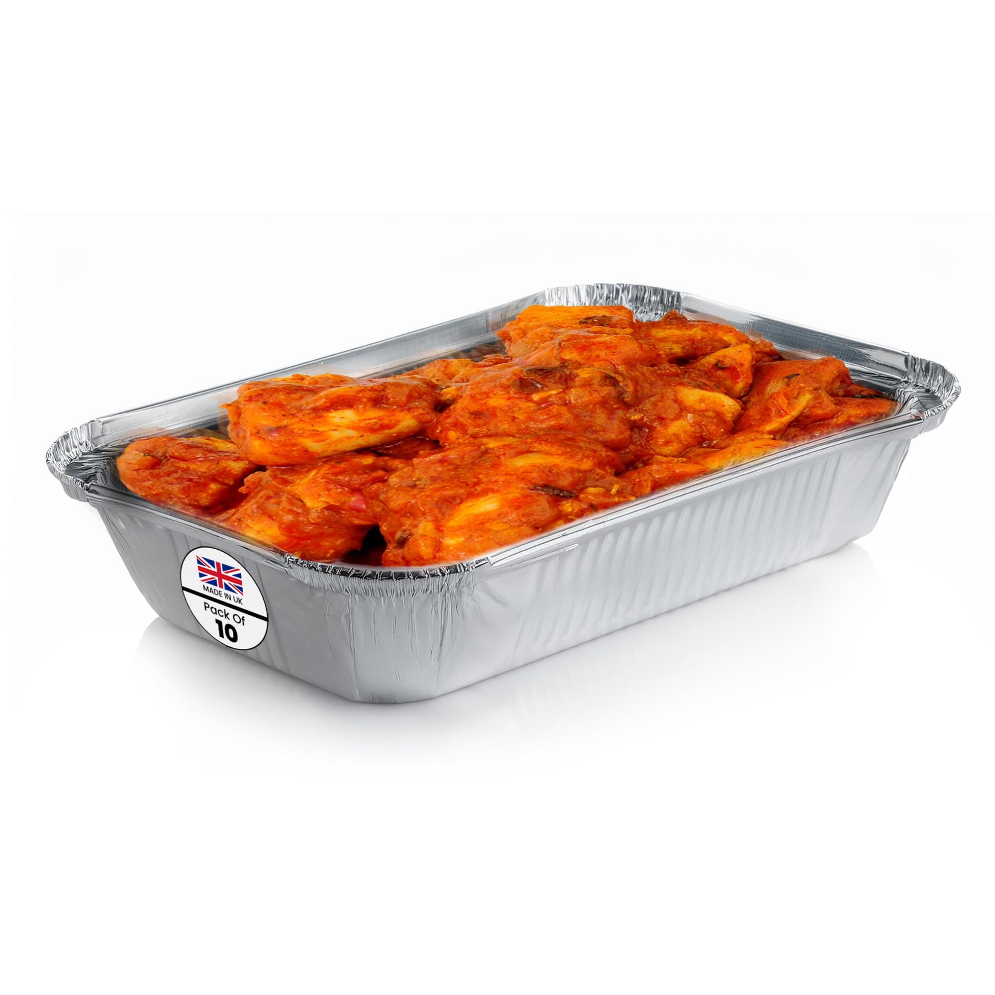 We Can Source It Ltd - Rolled Edge Foil Deep Half Gastro Container - Pack of 100