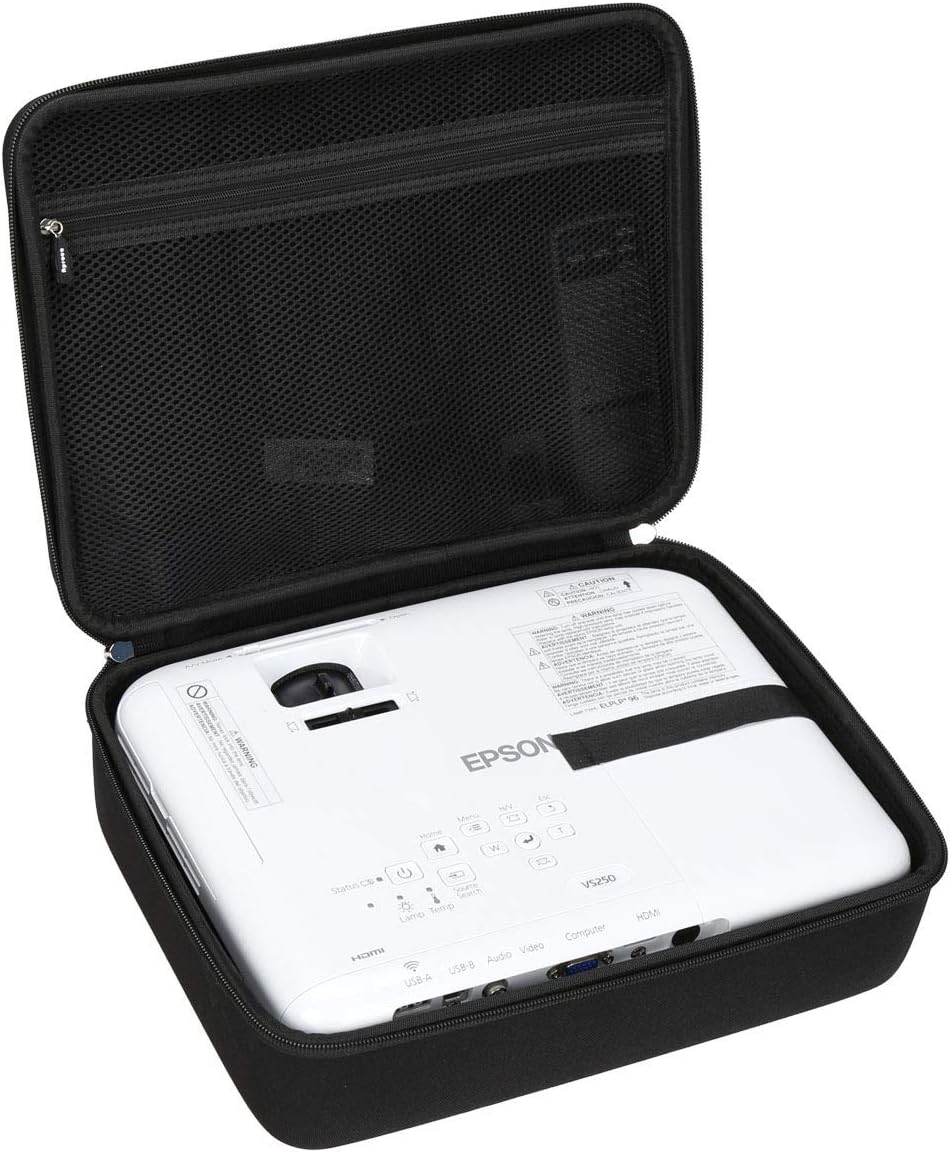 Hard Travel Storage Carrying Case Bag Fit Epson VS250 / VS240 SVGA 3LCD Projector, Black