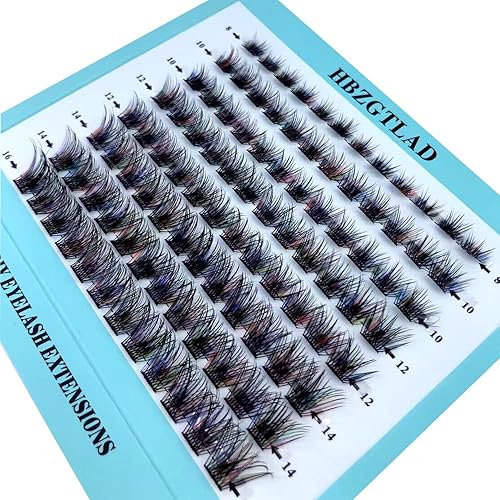 Miniatura 3 de HBZGTLAD Mezcla de pestañas postizas 3D esponjosas de un solo racimo, abanicos de volumen, pestañas individuales segmentadas naturales para