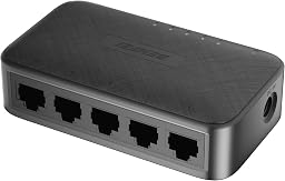 BENFEI 5-Port Gigabit Ethernet Switch, Wall Mount & Desktop Network Switch Hub, Ethernet Splitter, Plug & Play, Unmanaged, Compact, with LED, Fanless Quiet (for Router, NAS, Laptop, Gaming)