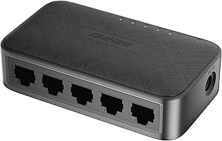 BENFEI 5-Port Gigabit Ethernet Switch, Wall Mount & Desktop Network Switch Hub, Ethernet Splitter, Plug & Play, Unmanaged, Compact, with LED, Fanless Quiet (for Router, NAS, Laptop, Gaming)