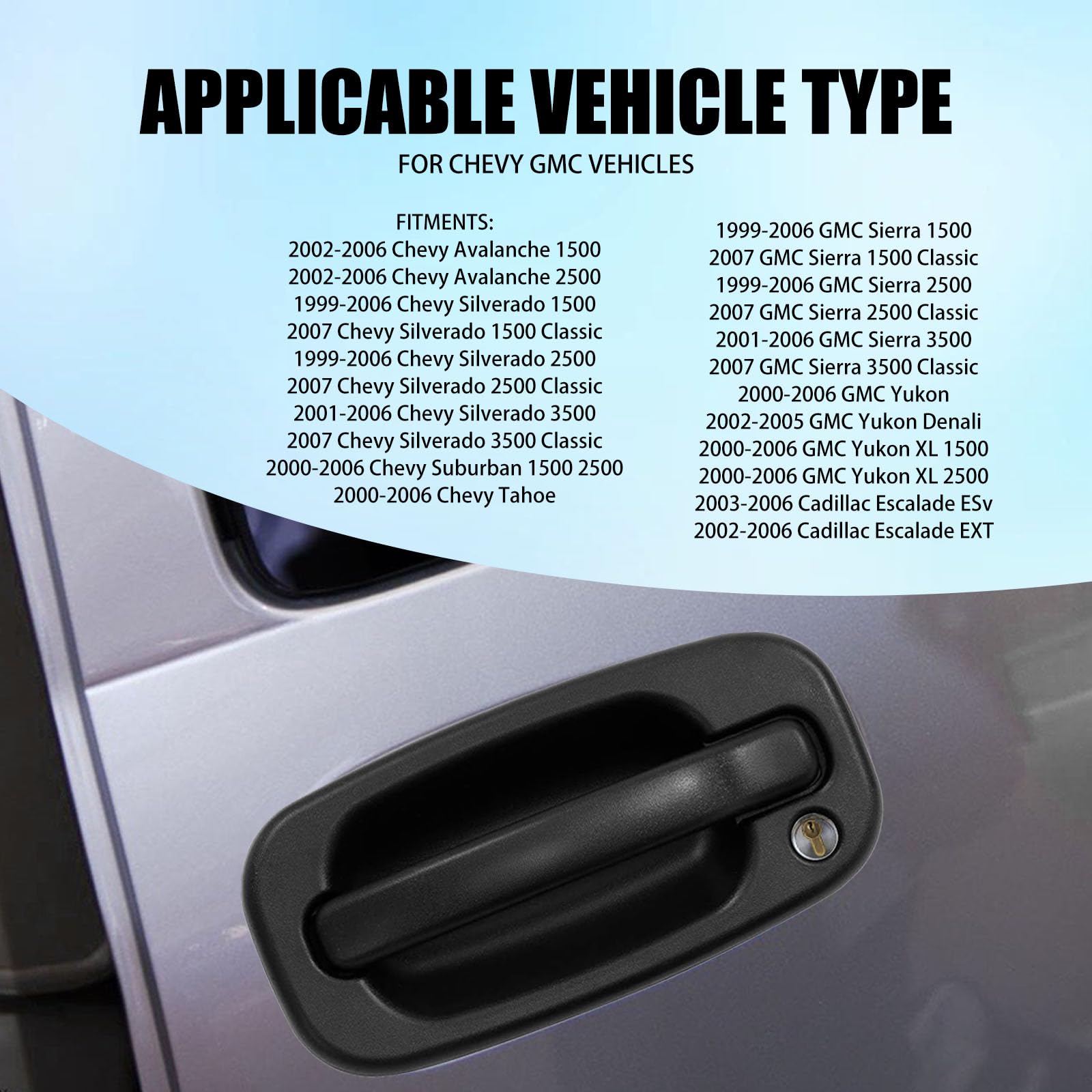 Amazon.com: Irinidig 2 PCS Car Door Handle Kit, Left Front + Right  