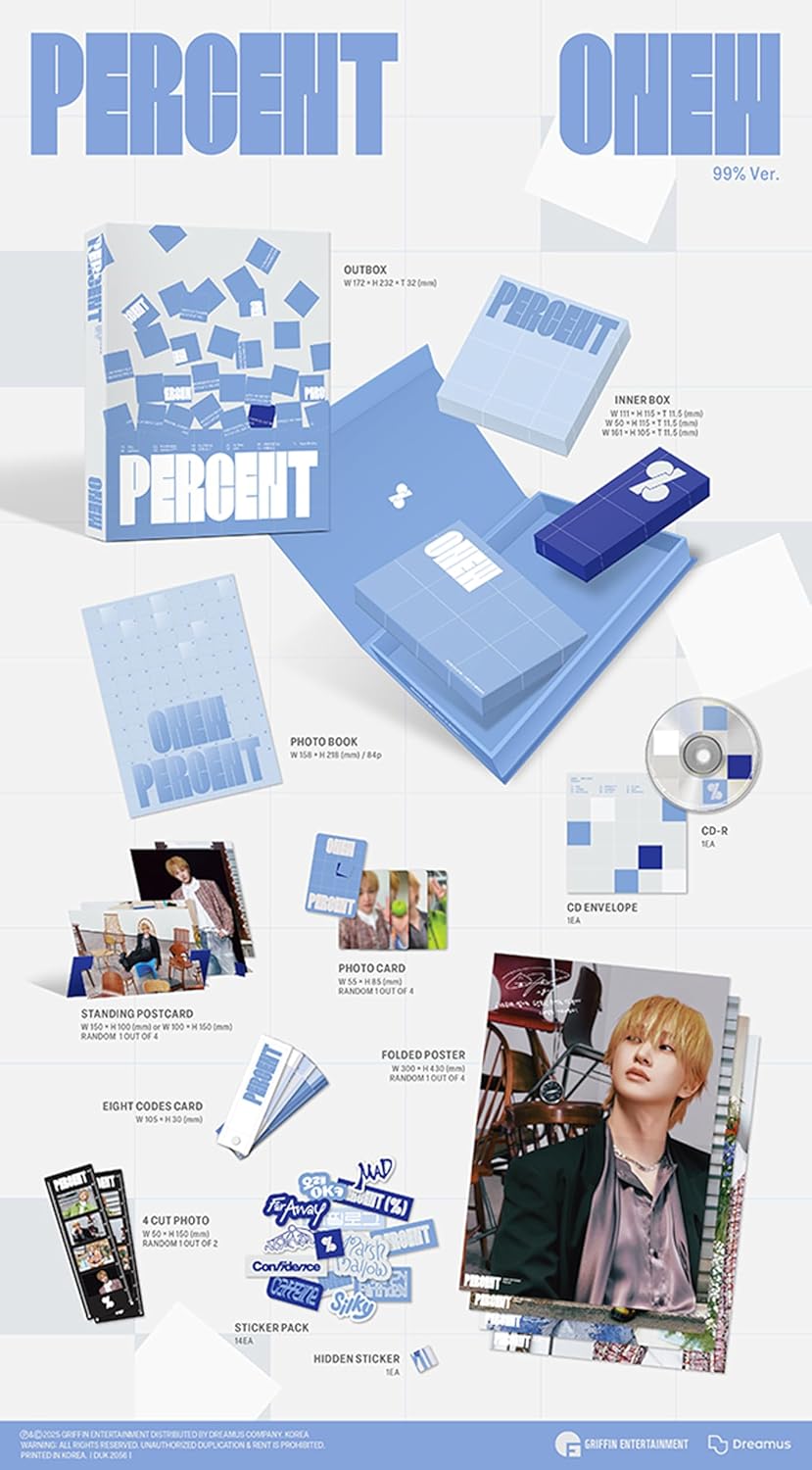 ONEW PERCENT Second Full Album (Photobook - 1% Ver.)