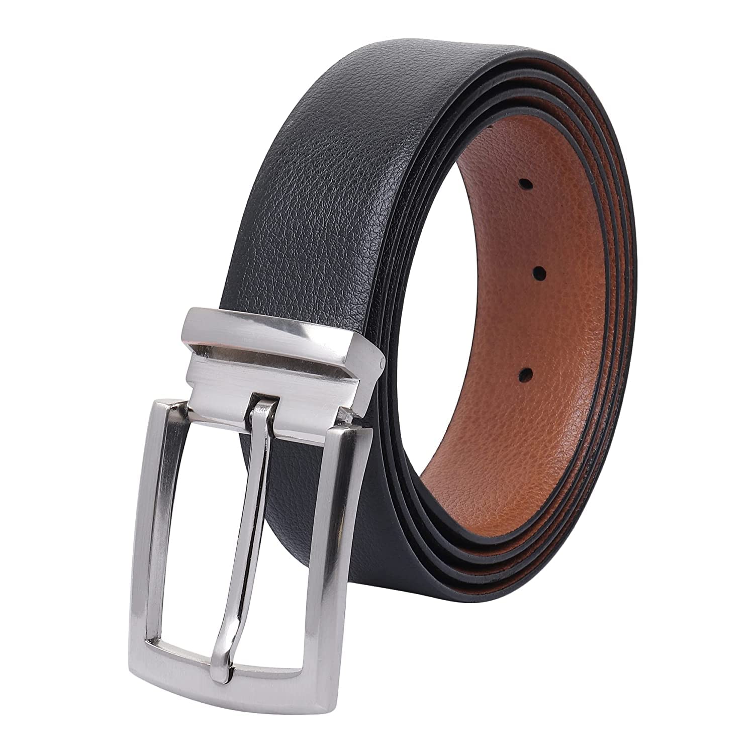 COOVS PU-Leather belt Formal Black/Tan Belt For Men