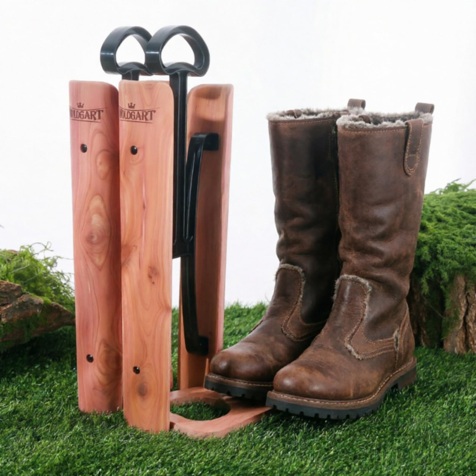Forme-bottes en Cèdre Embauchoir Arbre à Chaussures Maintien de Tige Deux Panneaux Longs Préservent la Tige et Luttent Contre les Plis Base Stable
