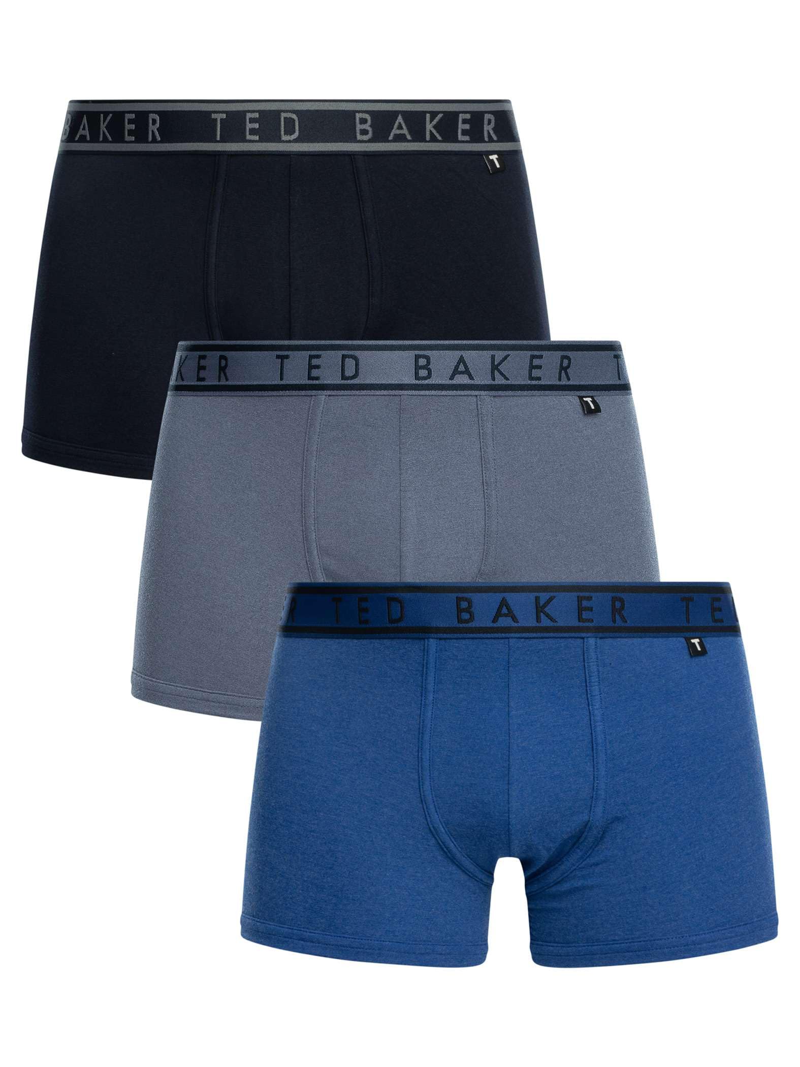 Ted BakerMen's 3 Pack Trunks, Multicoloured
