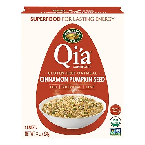 Miniatura 8 de Qia Superfood - Avena instantánea de coco cremoso orgánico sin gluten 36 paquetes 6 cajas sin OMG 123oz de granos integrales 021oz de proteína a