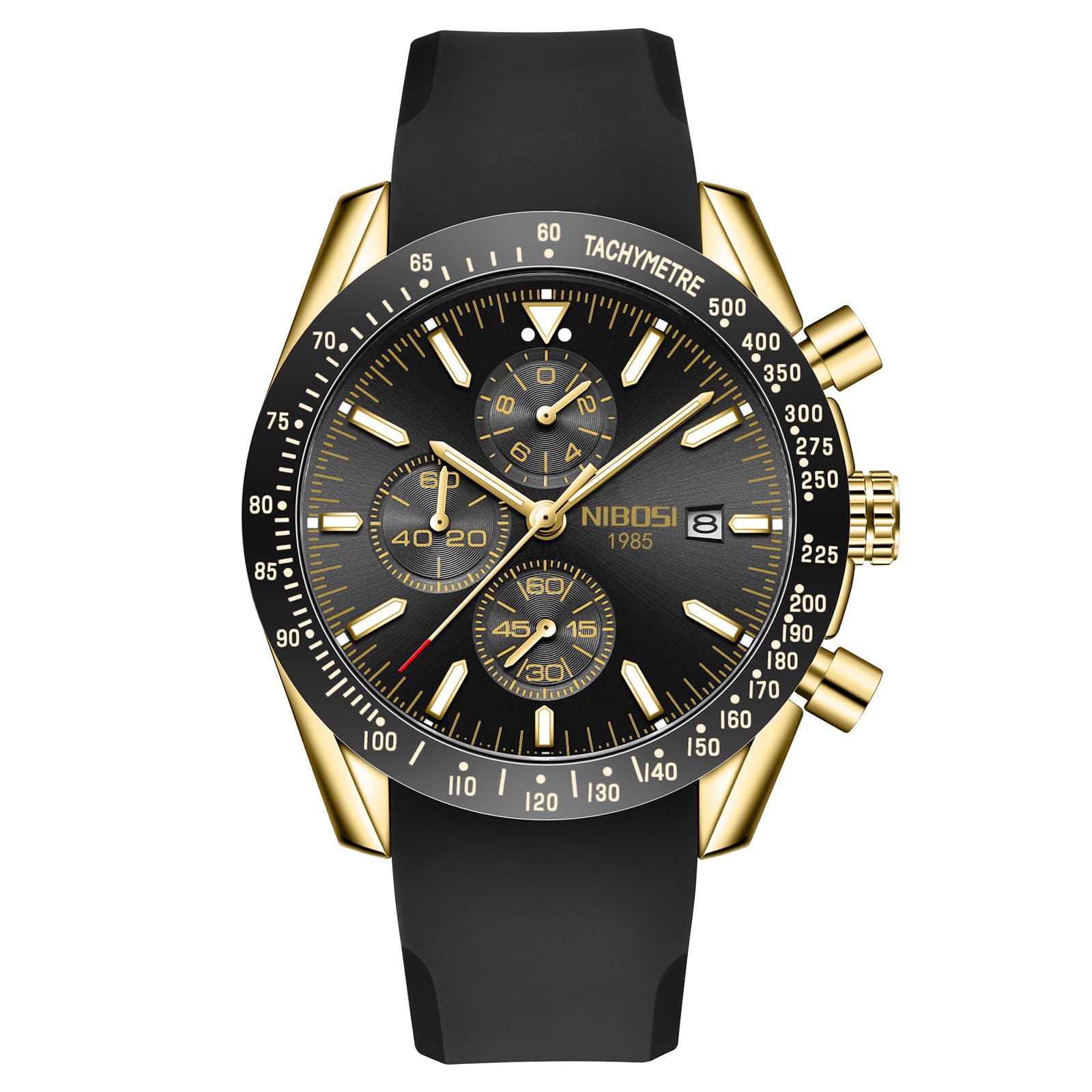NIBOSI Relojes de Hombre analógicos de Cuarzo cronógrafo Resistente al Agua Fecha Luminosa Oro Rosa Plata Reloj de Pulsera Hombre Moda Casual Relojes para Hombres clásico Elegante Regalo Reloj de