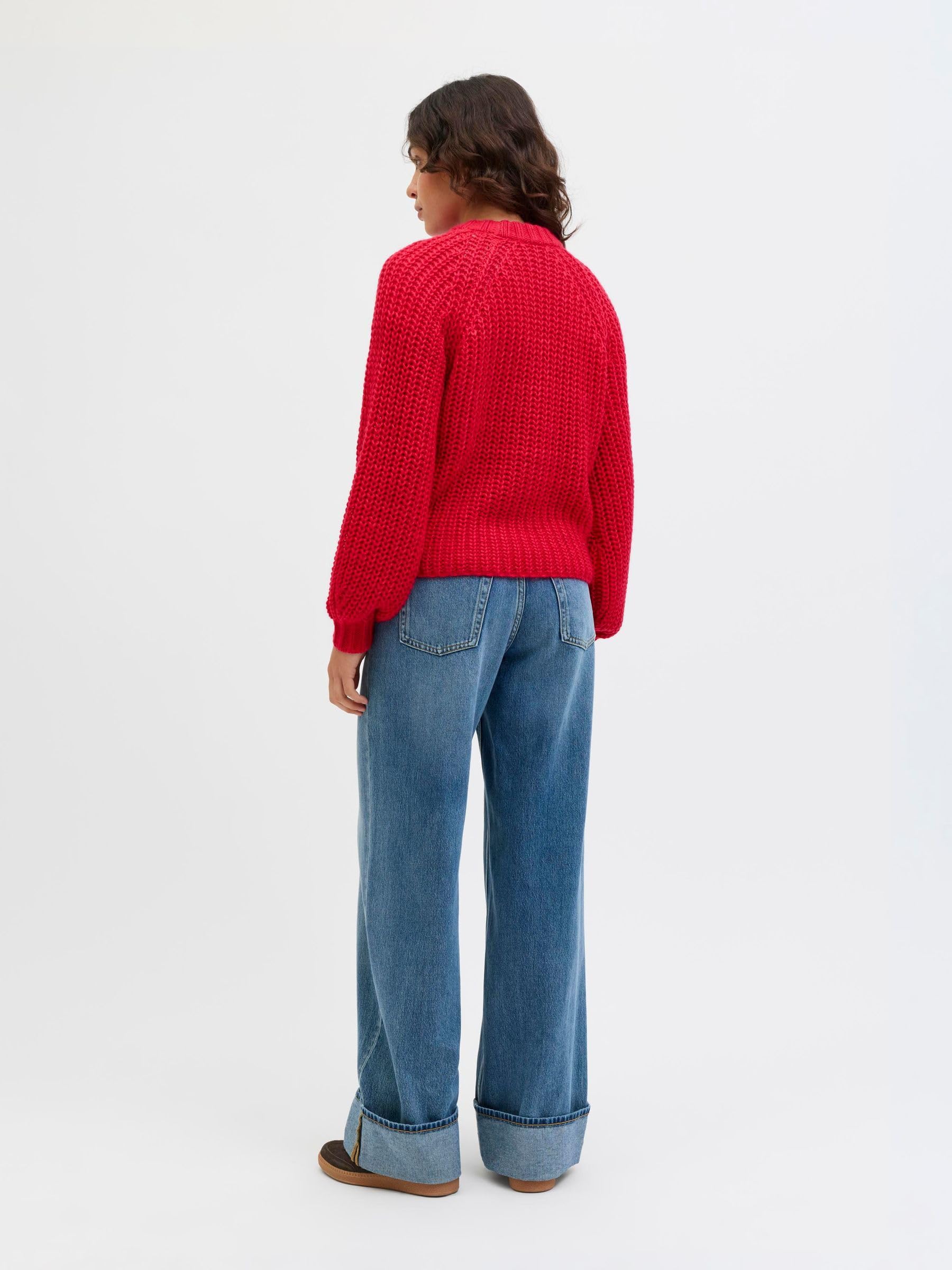 JACK & JONES Damen Jxkelly Chunky Crew Neck Knit Sn