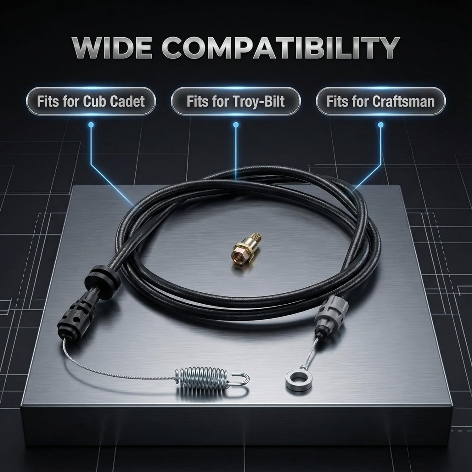 753-08266 Blade Control Cable 75308266, Replaces 746-04610 74604610 946-04610 94604610, Fit for Cub Cadet MTD Troy-Bilt Craftsman, Blade Engagement Cable for 21" Walk Behind Gas Lawn Mower