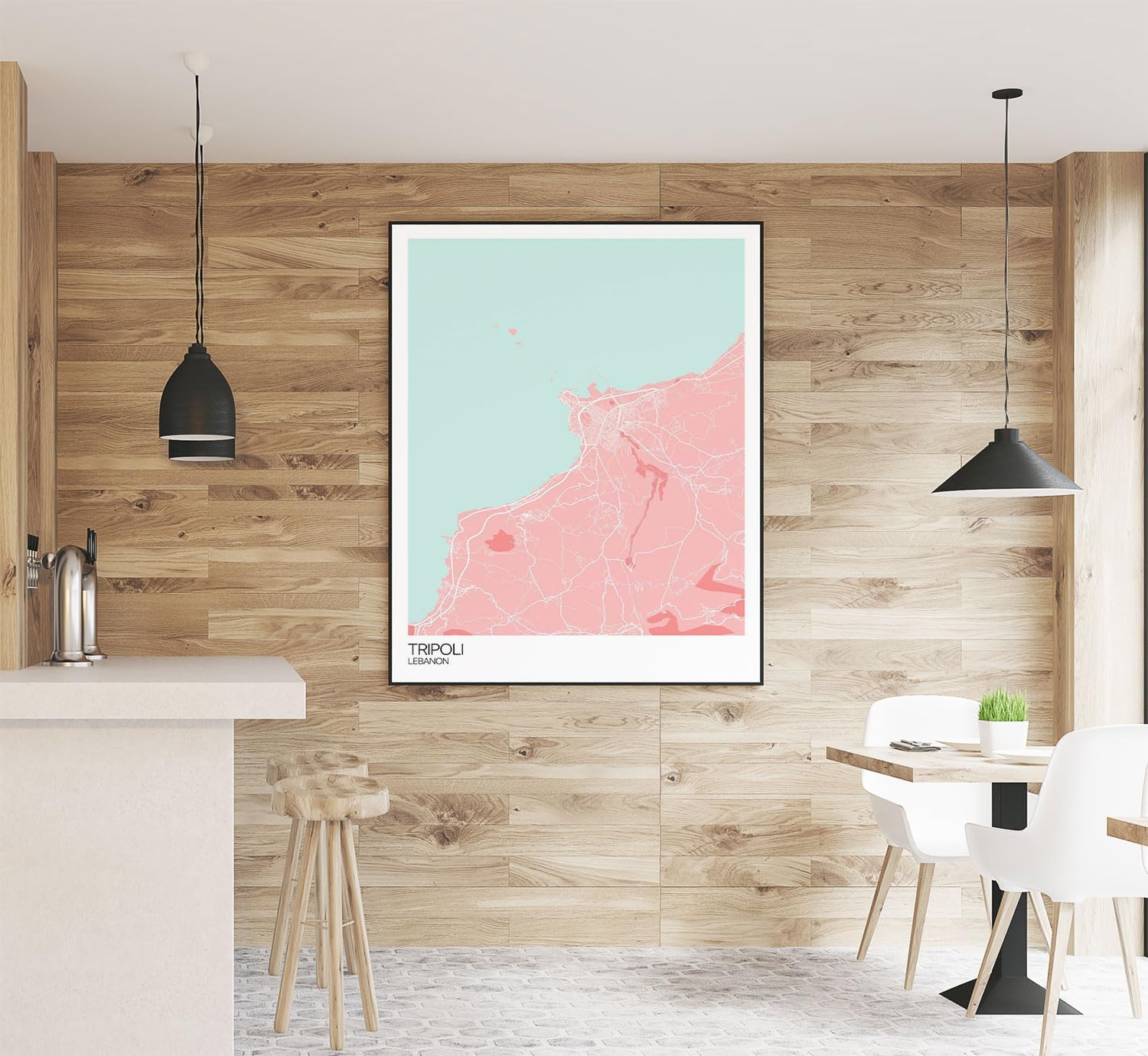 Modern Colored Hometown Poster of Tripoli Lebanon 8 | 11x17 12x18 16x24 24x36 Unframed Wall Art | Minimalism City Traveler Print | Minimal Gift | Minimalist Home Office Decor