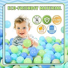 TRENDBOX 100 pcs Mixed Color Ball Pit Balls Plastic Balls for Ball Pit Pool Playpen Babies Kids Children Birthday Parties